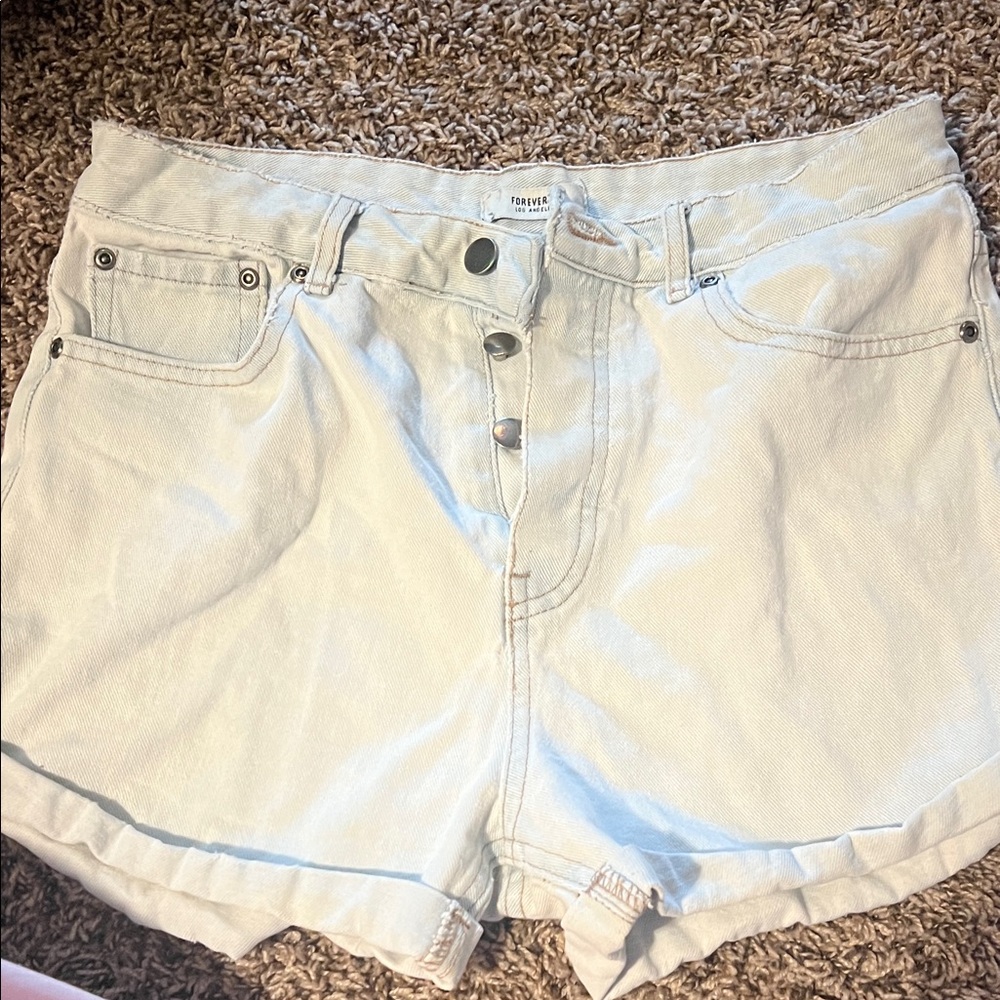Forever 21 Light Denim Jean Shorts